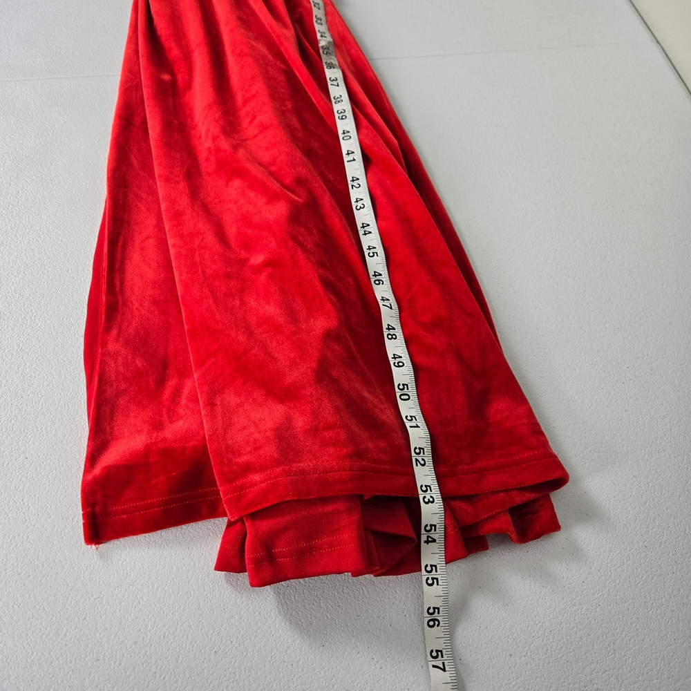 Lulus Womens Velvet Maxi Dress Size M Red Cocktail Glam Occasion Vamp Event NWT - Picture 8 of 8